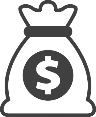 Web ve Grafiksel Tasarım için Minimalist Torba Simgesi Tasarım Biçimi Siyah ve Beyaz PNG