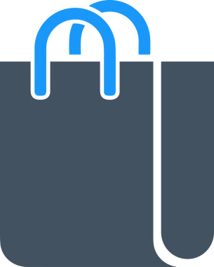 Web ve Grafiksel Tasarım için Minimalist Torba Simgesi Tasarım Biçimi Siyah ve Beyaz PNG