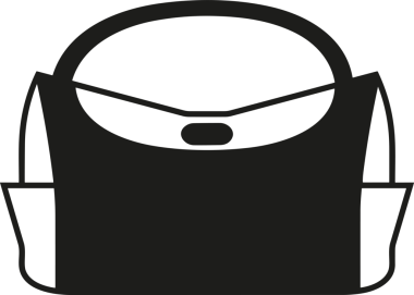 Web ve Grafiksel Tasarım için Minimalist Torba Simgesi Tasarım Biçimi Siyah ve Beyaz PNG