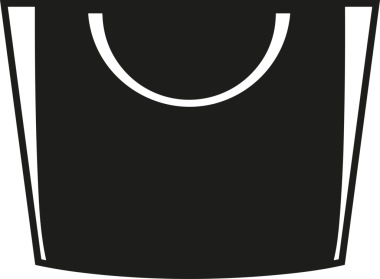 Web ve Grafiksel Tasarım için Minimalist Torba Simgesi Tasarım Biçimi Siyah ve Beyaz PNG