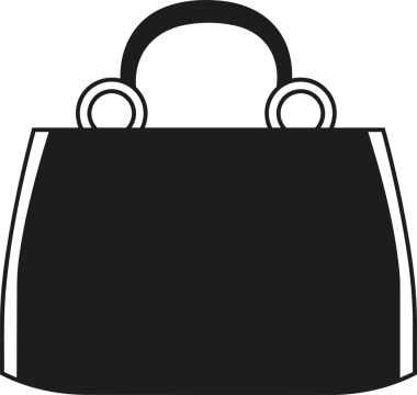 Web ve Grafiksel Tasarım için Minimalist Torba Simgesi Tasarım Biçimi Siyah ve Beyaz PNG