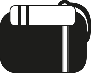 Web ve Grafiksel Tasarım için Minimalist Torba Simgesi Tasarım Biçimi Siyah ve Beyaz PNG