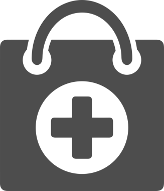 Web ve Grafiksel Tasarım için Minimalist Torba Simgesi Tasarım Biçimi Siyah ve Beyaz PNG