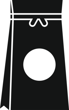 Web ve Grafiksel Tasarım için Minimalist Torba Simgesi Tasarım Biçimi Siyah ve Beyaz PNG