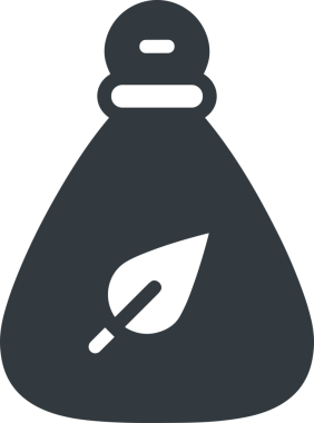 Web ve Grafiksel Tasarım için Minimalist Torba Simgesi Tasarım Biçimi Siyah ve Beyaz PNG