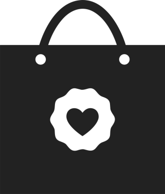 Web ve Grafiksel Tasarım için Minimalist Torba Simgesi Tasarım Biçimi Siyah ve Beyaz PNG