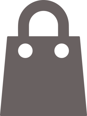 Web ve Grafiksel Tasarım için Minimalist Torba Simgesi Tasarım Biçimi Siyah ve Beyaz PNG