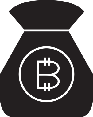 Web ve Grafiksel Tasarım için Minimalist Torba Simgesi Tasarım Biçimi Siyah ve Beyaz PNG