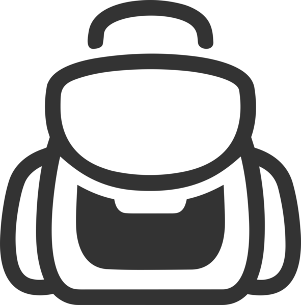 Web ve Grafiksel Tasarım için Minimalist Torba Simgesi Tasarım Biçimi Siyah ve Beyaz PNG