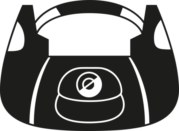 Web ve Grafiksel Tasarım için Minimalist Torba Simgesi Tasarım Biçimi Siyah ve Beyaz PNG