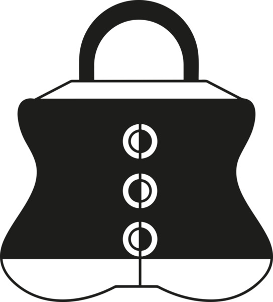 Web ve Grafiksel Tasarım için Minimalist Torba Simgesi Tasarım Biçimi Siyah ve Beyaz PNG