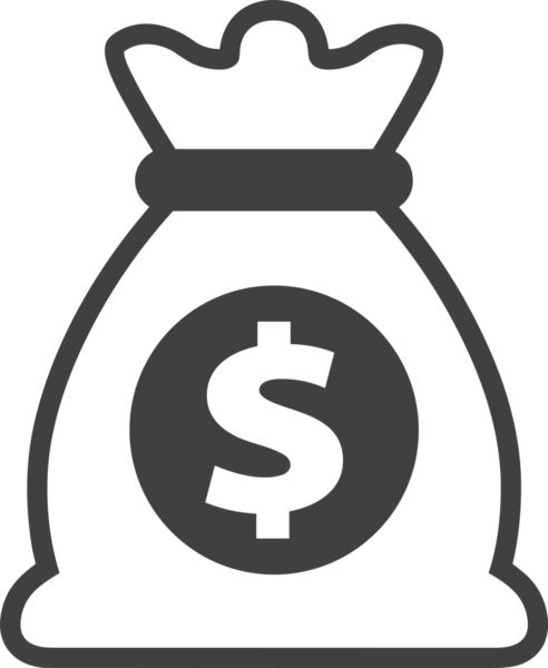 Web ve Grafiksel Tasarım için Minimalist Torba Simgesi Tasarım Biçimi Siyah ve Beyaz PNG