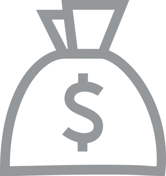 Web ve Grafiksel Tasarım için Minimalist Torba Simgesi Tasarım Biçimi Siyah ve Beyaz PNG