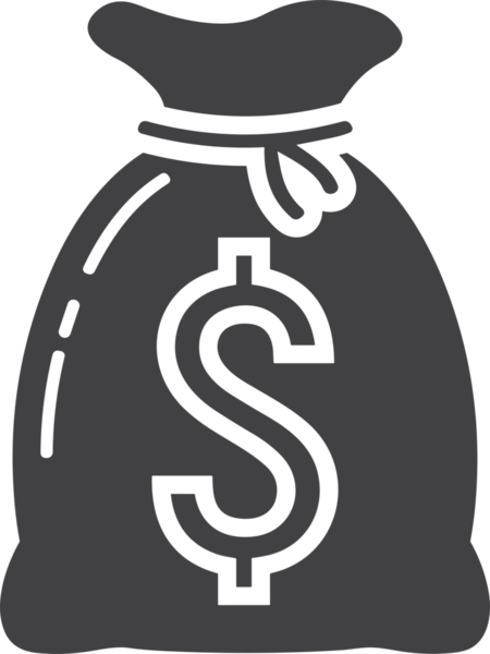 Web ve Grafiksel Tasarım için Minimalist Torba Simgesi Tasarım Biçimi Siyah ve Beyaz PNG