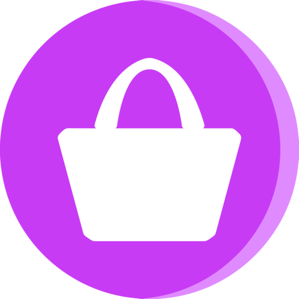 Web ve Grafiksel Tasarım için Minimalist Torba Simgesi Tasarım Biçimi Siyah ve Beyaz PNG