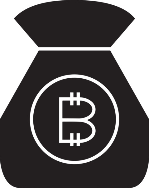 Web ve Grafiksel Tasarım için Minimalist Torba Simgesi Tasarım Biçimi Siyah ve Beyaz PNG