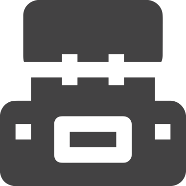 Web ve Grafiksel Tasarım için Minimalist Torba Simgesi Tasarım Biçimi Siyah ve Beyaz PNG