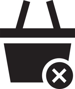 Web ve Grafiksel Tasarım için Minimalist Torba Simgesi Tasarım Biçimi Siyah ve Beyaz PNG