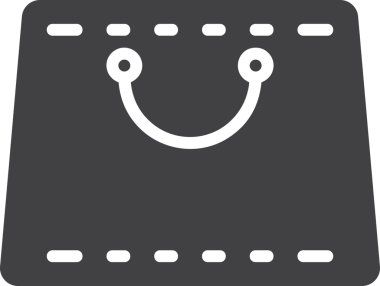 Web ve Grafiksel Tasarım için Minimalist Torba Simgesi Tasarım Biçimi Siyah ve Beyaz PNG