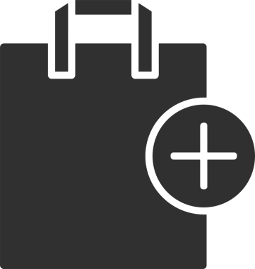 Web ve Grafiksel Tasarım için Minimalist Torba Simgesi Tasarım Biçimi Siyah ve Beyaz PNG