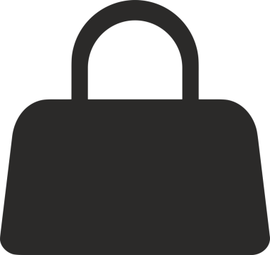 Web ve Grafiksel Tasarım için Minimalist Torba Simgesi Tasarım Biçimi Siyah ve Beyaz PNG