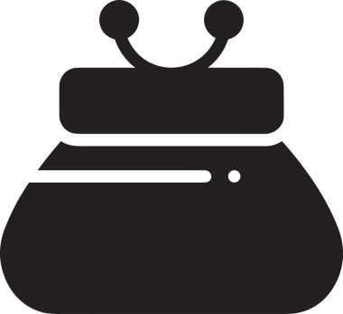 Web ve Grafiksel Tasarım için Minimalist Torba Simgesi Tasarım Biçimi Siyah ve Beyaz PNG