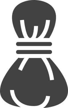 Web ve Grafiksel Tasarım için Minimalist Torba Simgesi Tasarım Biçimi Siyah ve Beyaz PNG