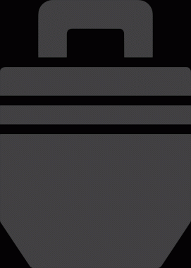 Web ve Grafiksel Tasarım için Minimalist Torba Simgesi Tasarım Biçimi Siyah ve Beyaz PNG