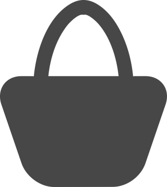 Web ve Grafiksel Tasarım için Minimalist Torba Simgesi Tasarım Biçimi Siyah ve Beyaz PNG