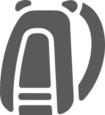 Web ve Grafiksel Tasarım için Minimalist Torba Simgesi Tasarım Biçimi Siyah ve Beyaz PNG