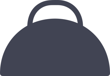 Web ve Grafiksel Tasarım için Minimalist Torba Simgesi Tasarım Biçimi Siyah ve Beyaz PNG