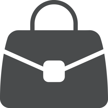 Web ve Grafiksel Tasarım için Minimalist Torba Simgesi Tasarım Biçimi Siyah ve Beyaz PNG