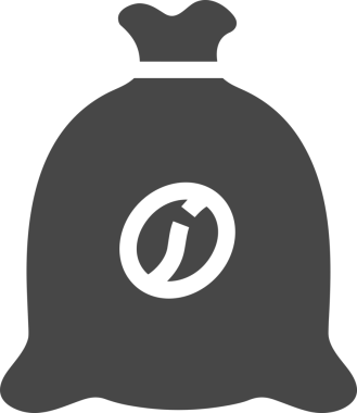 Web ve Grafiksel Tasarım için Minimalist Torba Simgesi Tasarım Biçimi Siyah ve Beyaz PNG