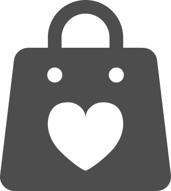 Web ve Grafiksel Tasarım için Minimalist Torba Simgesi Tasarım Biçimi Siyah ve Beyaz PNG