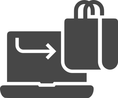 Web ve Grafiksel Tasarım için Minimalist Torba Simgesi Tasarım Biçimi Siyah ve Beyaz PNG