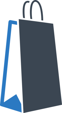 Web ve Grafiksel Tasarım için Minimalist Torba Simgesi Tasarım Biçimi Siyah ve Beyaz PNG