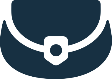 Web ve Grafiksel Tasarım için Minimalist Torba Simgesi Tasarım Biçimi Siyah ve Beyaz PNG