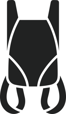 Web ve Grafiksel Tasarım için Minimalist Torba Simgesi Tasarım Biçimi Siyah ve Beyaz PNG