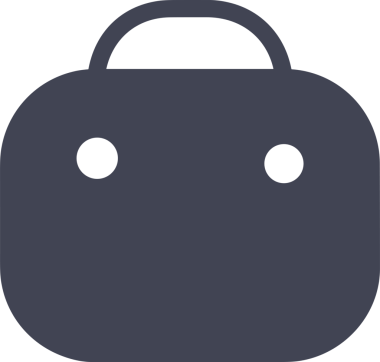 Web ve Grafiksel Tasarım için Minimalist Torba Simgesi Tasarım Biçimi Siyah ve Beyaz PNG