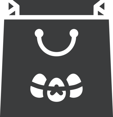 Web ve Grafiksel Tasarım için Minimalist Torba Simgesi Tasarım Biçimi Siyah ve Beyaz PNG