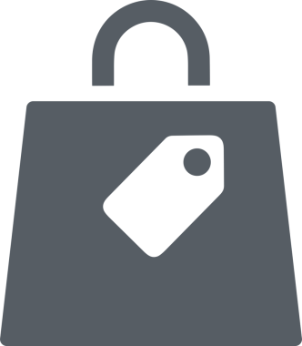 Web ve Grafiksel Tasarım için Minimalist Torba Simgesi Tasarım Biçimi Siyah ve Beyaz PNG