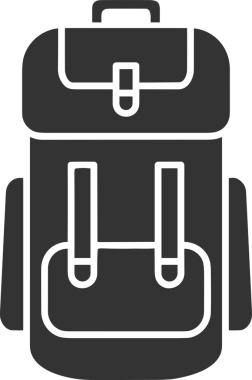 Web ve Grafiksel Tasarım için Minimalist Torba Simgesi Tasarım Biçimi Siyah ve Beyaz PNG