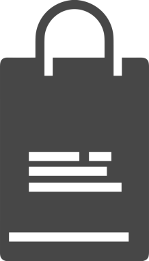 Web ve Grafiksel Tasarım için Minimalist Torba Simgesi Tasarım Biçimi Siyah ve Beyaz PNG