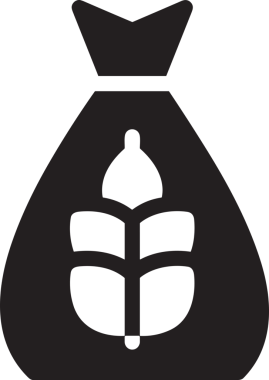 Web ve Grafiksel Tasarım için Minimalist Torba Simgesi Tasarım Biçimi Siyah ve Beyaz PNG