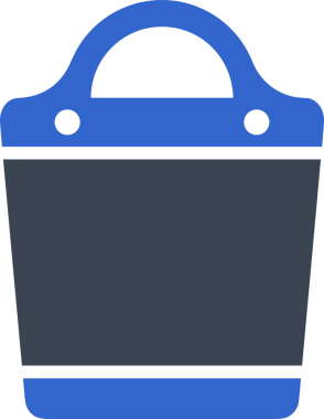 Web ve Grafiksel Tasarım için Minimalist Torba Simgesi Tasarım Biçimi Siyah ve Beyaz PNG