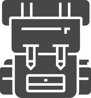 Web ve Grafiksel Tasarım için Minimalist Torba Simgesi Tasarım Biçimi Siyah ve Beyaz PNG