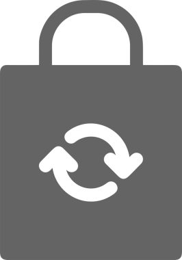 Web ve Grafiksel Tasarım için Minimalist Torba Simgesi Tasarım Biçimi Siyah ve Beyaz PNG