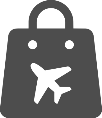 Web ve Grafiksel Tasarım için Minimalist Torba Simgesi Tasarım Biçimi Siyah ve Beyaz PNG