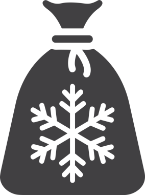 Web ve Grafiksel Tasarım için Minimalist Torba Simgesi Tasarım Biçimi Siyah ve Beyaz PNG