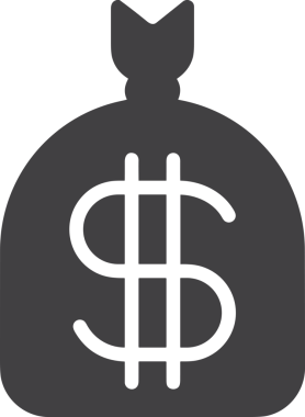 Web ve Grafiksel Tasarım için Minimalist Torba Simgesi Tasarım Biçimi Siyah ve Beyaz PNG